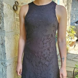 Sleeveless Black Lace Dress